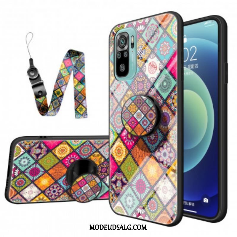 Cover Xiaomi Redmi Note 10 / 10S Patchwork Magnetisk Holder