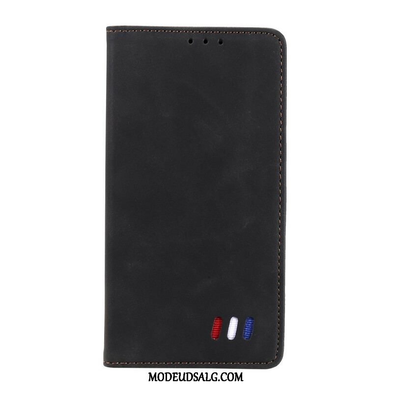 Cover Xiaomi Redmi Note 10 5G Flip Cover Trefarvet Læderstil