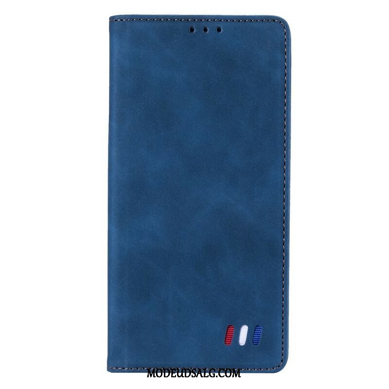 Cover Xiaomi Redmi Note 10 5G Flip Cover Trefarvet Læderstil