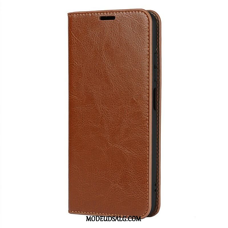 Cover Xiaomi Redmi Note 10 5G Flip Cover Ægte Læder