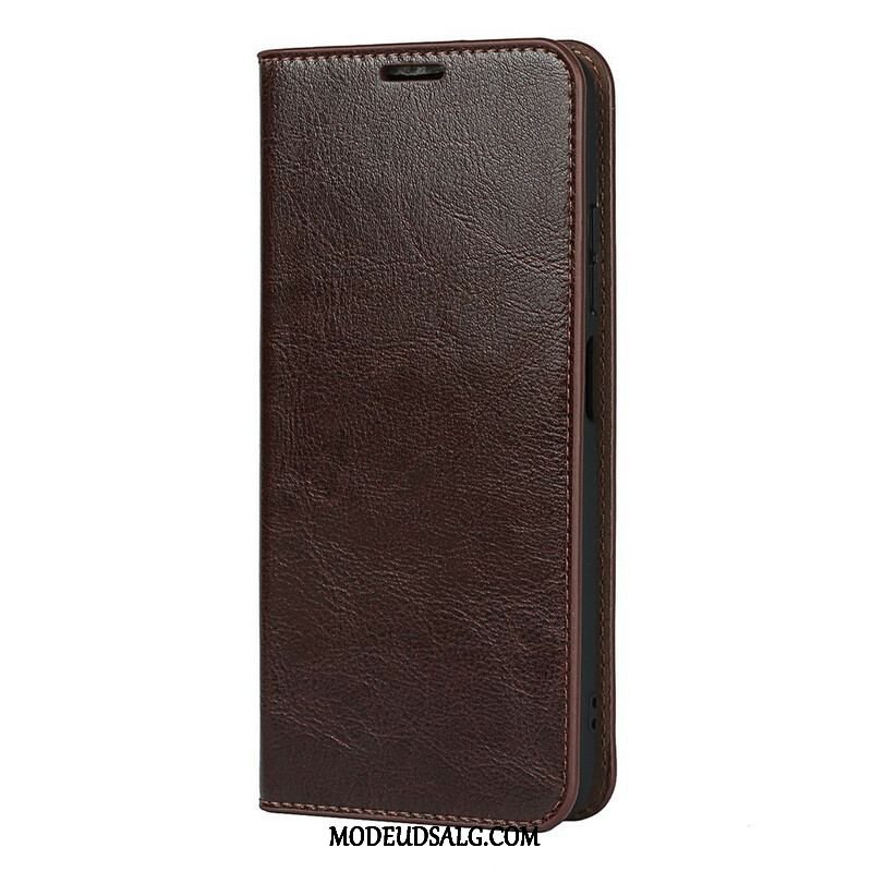 Cover Xiaomi Redmi Note 10 5G Flip Cover Ægte Læder