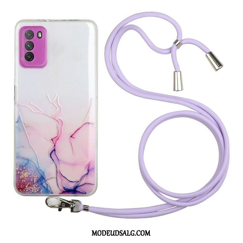 Cover Xiaomi Redmi Note 10 5G Med Snor Med Marmorsnor