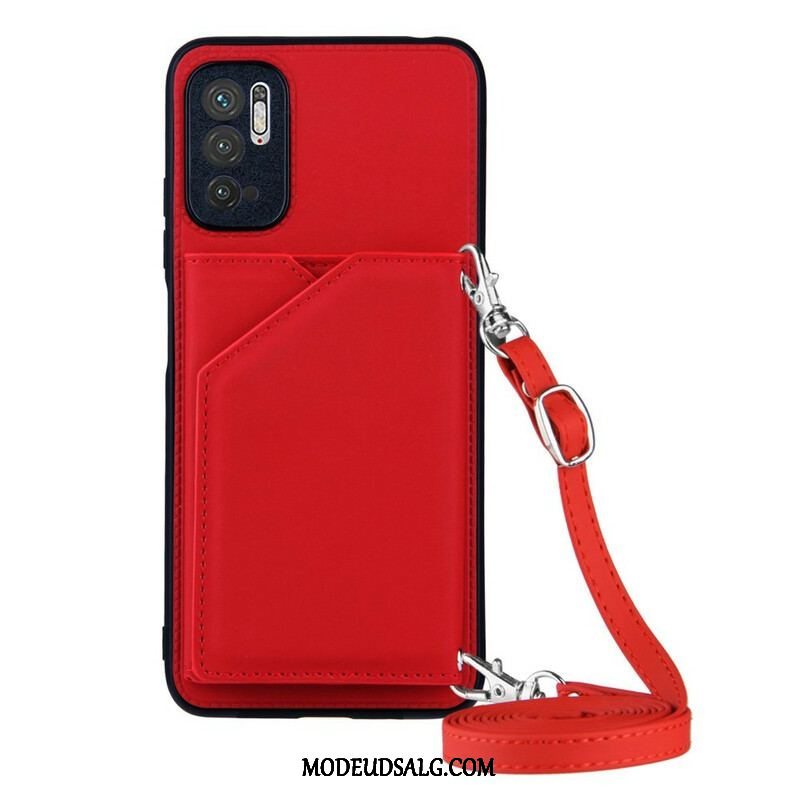 Cover Xiaomi Redmi Note 10 5G Skulderrem Kortholder