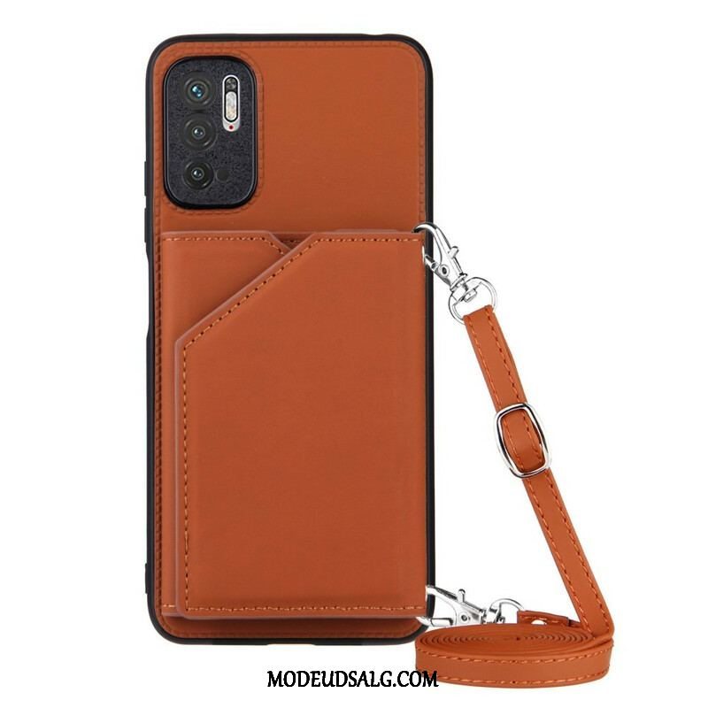 Cover Xiaomi Redmi Note 10 5G Skulderrem Kortholder