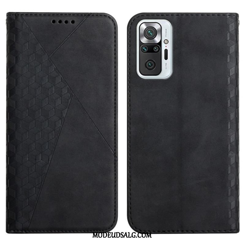 Cover Xiaomi Redmi Note 10 Pro Flip Cover Geo Lædereffekt