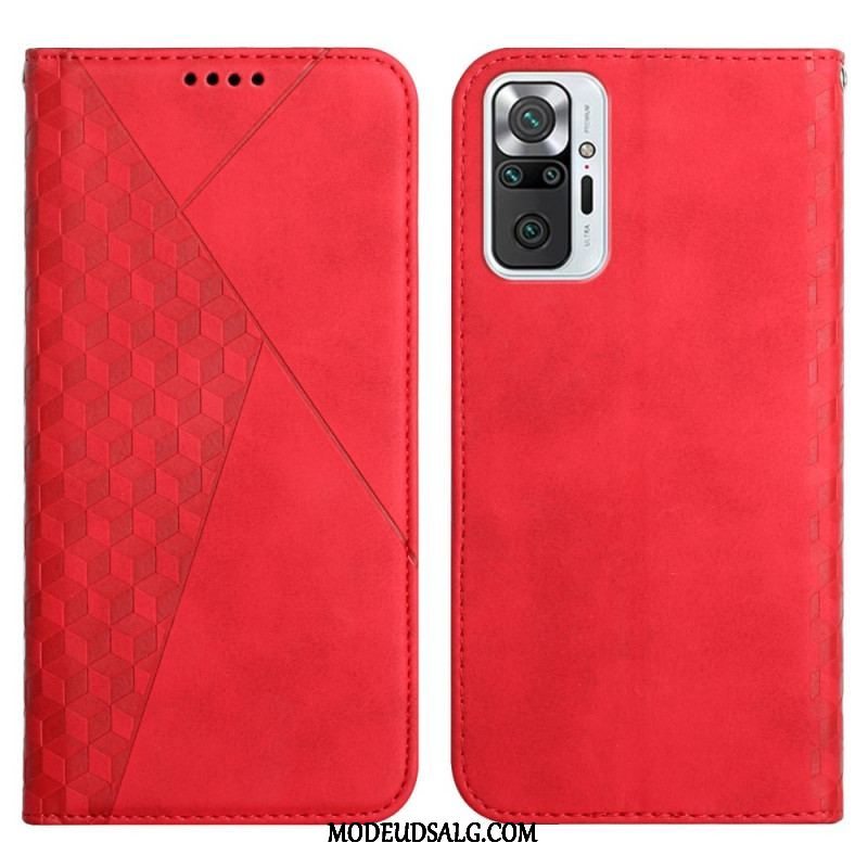 Cover Xiaomi Redmi Note 10 Pro Flip Cover Geo Lædereffekt