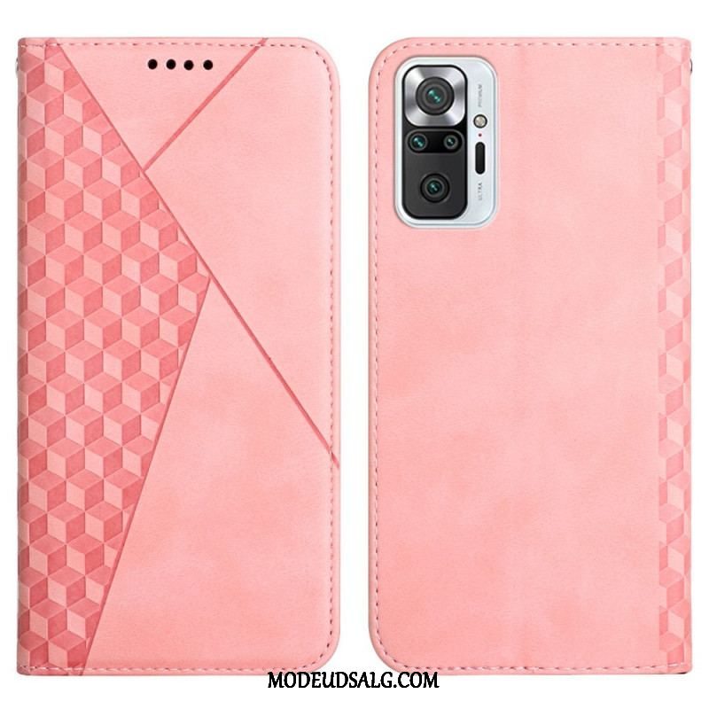 Cover Xiaomi Redmi Note 10 Pro Flip Cover Geo Lædereffekt