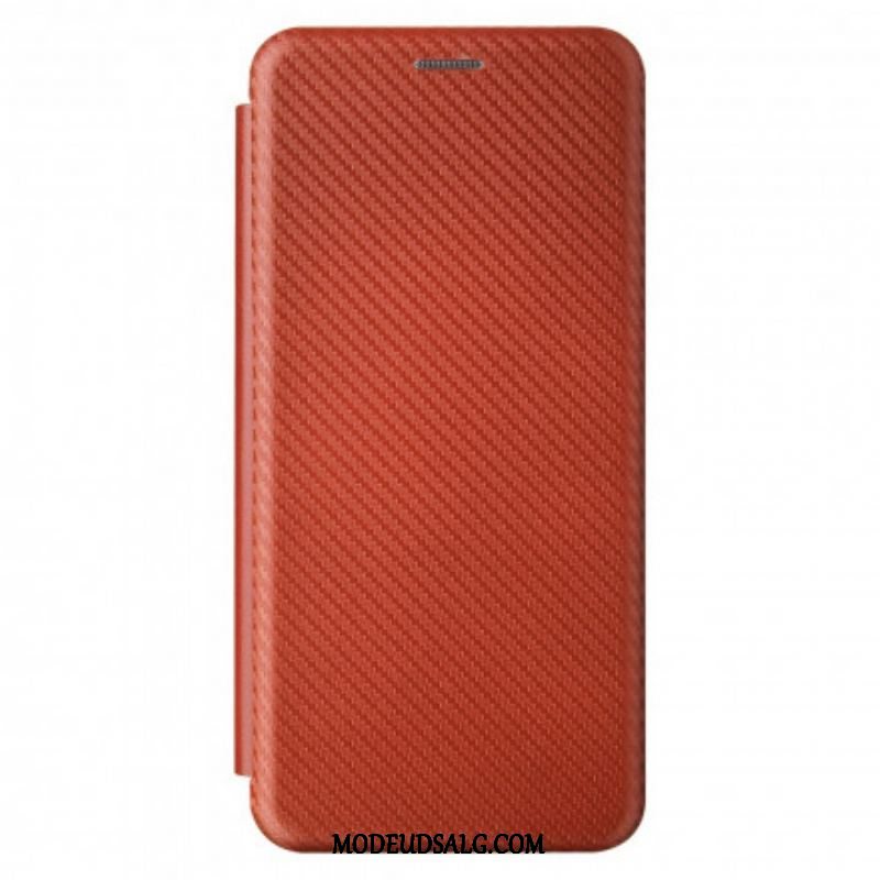 Cover Xiaomi Redmi Note 10 Pro Flip Cover Kulfiber Med Støttering