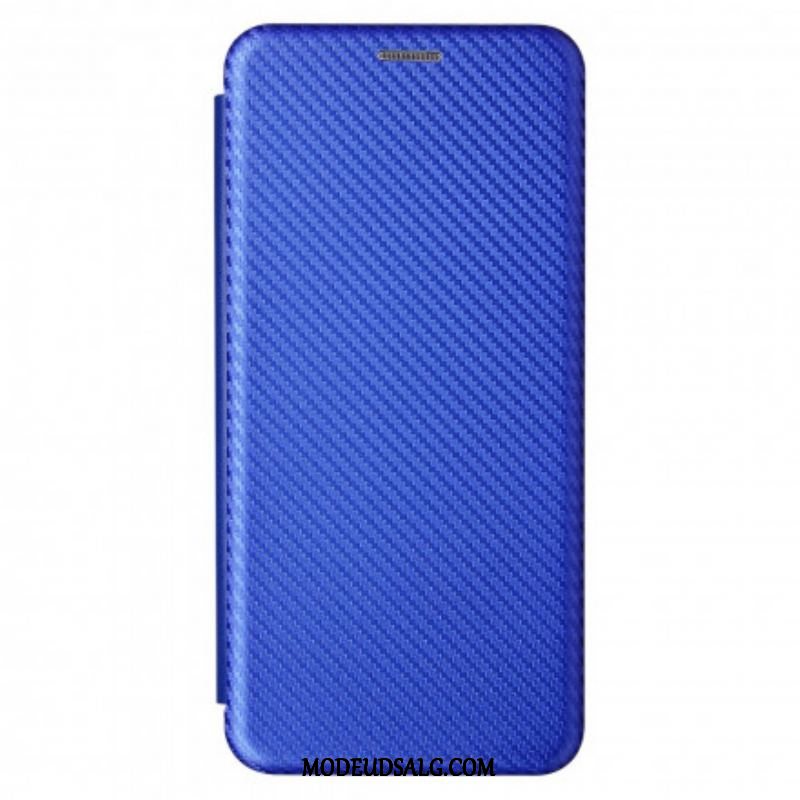 Cover Xiaomi Redmi Note 10 Pro Flip Cover Kulfiber Med Støttering