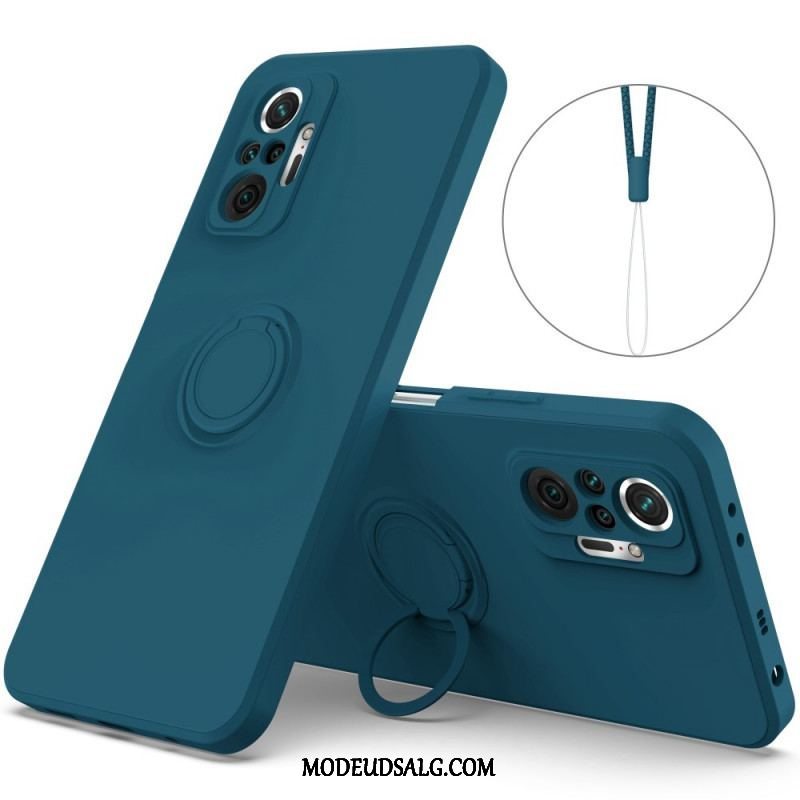 Cover Xiaomi Redmi Note 10 Pro Flydende Silikone Ring Og Snor