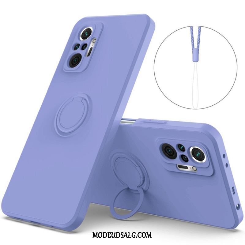 Cover Xiaomi Redmi Note 10 Pro Flydende Silikone Ring Og Snor