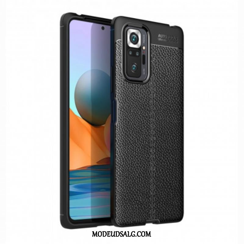 Cover Xiaomi Redmi Note 10 Pro Lædereffekt Litchi Dobbelt Linje