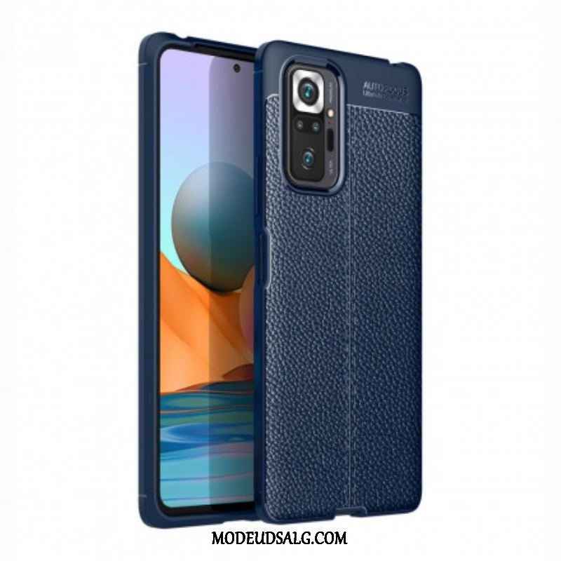 Cover Xiaomi Redmi Note 10 Pro Lædereffekt Litchi Dobbelt Linje