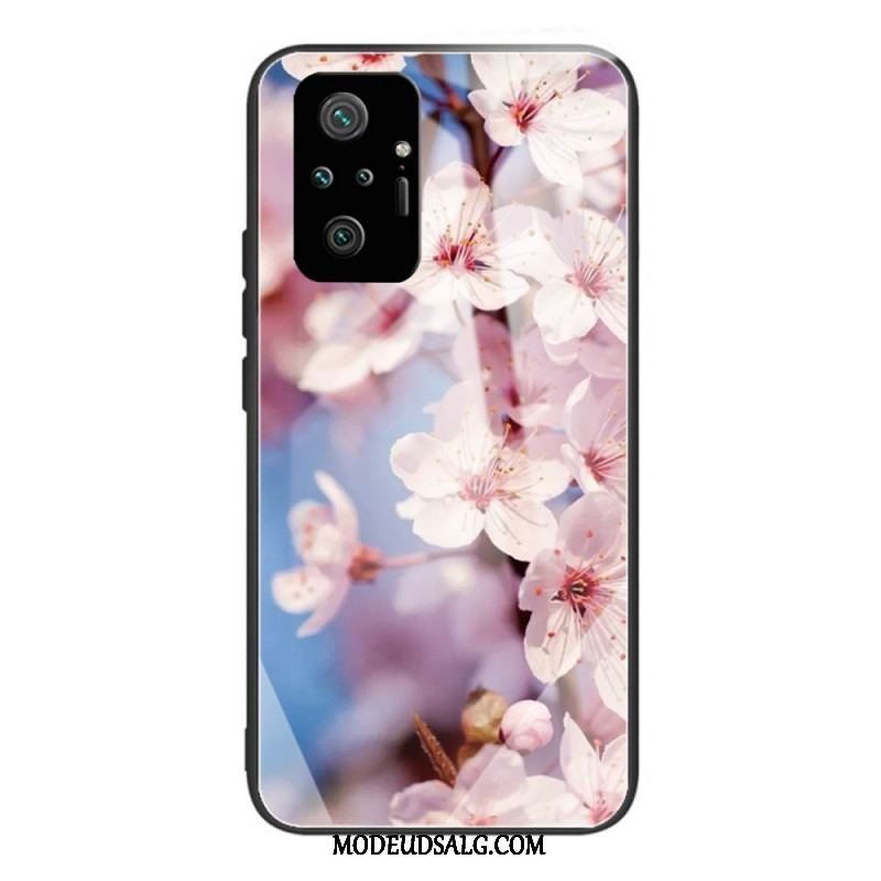 Cover Xiaomi Redmi Note 10 Pro Realistiske Hærdet Glas Blomster