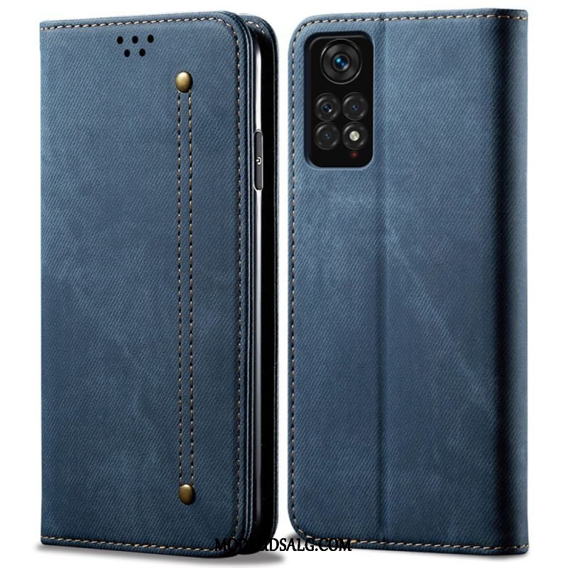 Cover Xiaomi Redmi Note 11 / 11S Flip Cover Denim Stof