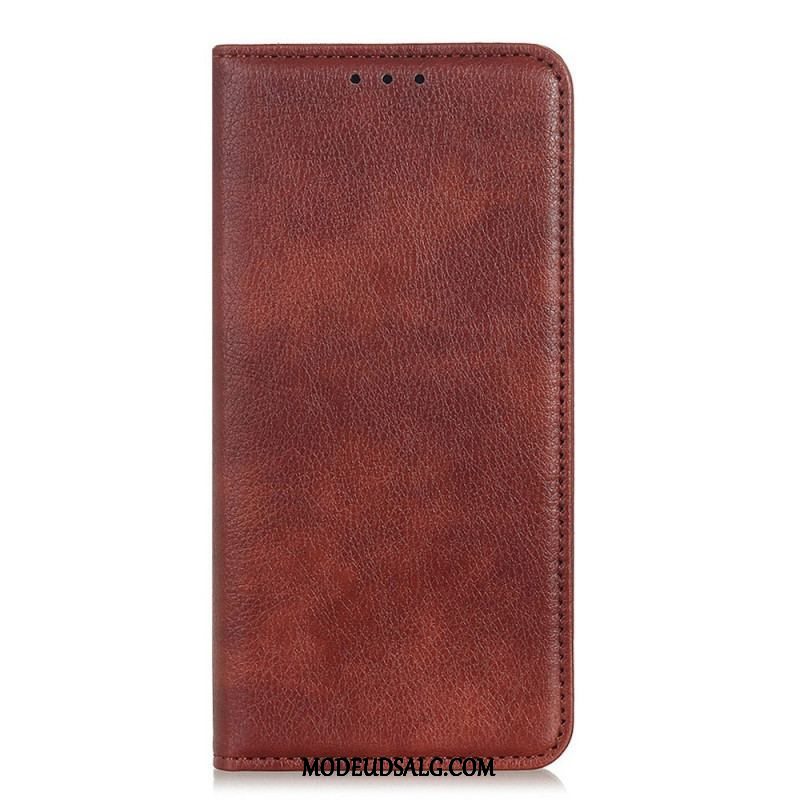 Cover Xiaomi Redmi Note 11 / 11S Flip Cover Lychee Split Læder Tekstur