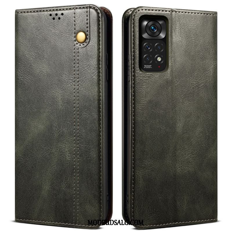 Cover Xiaomi Redmi Note 11 / 11S Flip Cover Voksbehandlet Kunstlæder