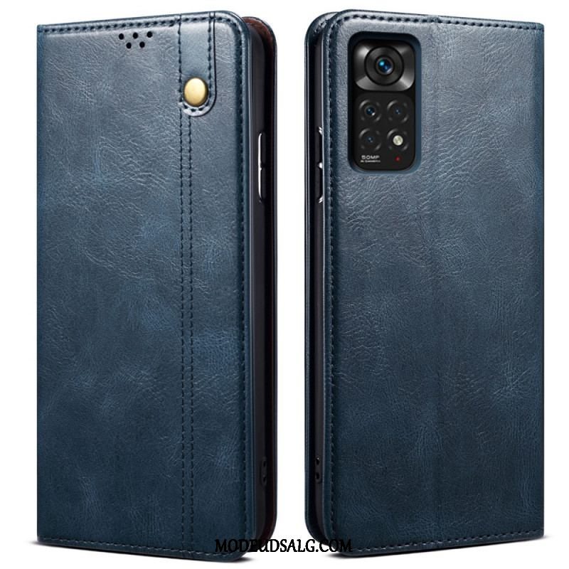 Cover Xiaomi Redmi Note 11 / 11S Flip Cover Voksbehandlet Kunstlæder