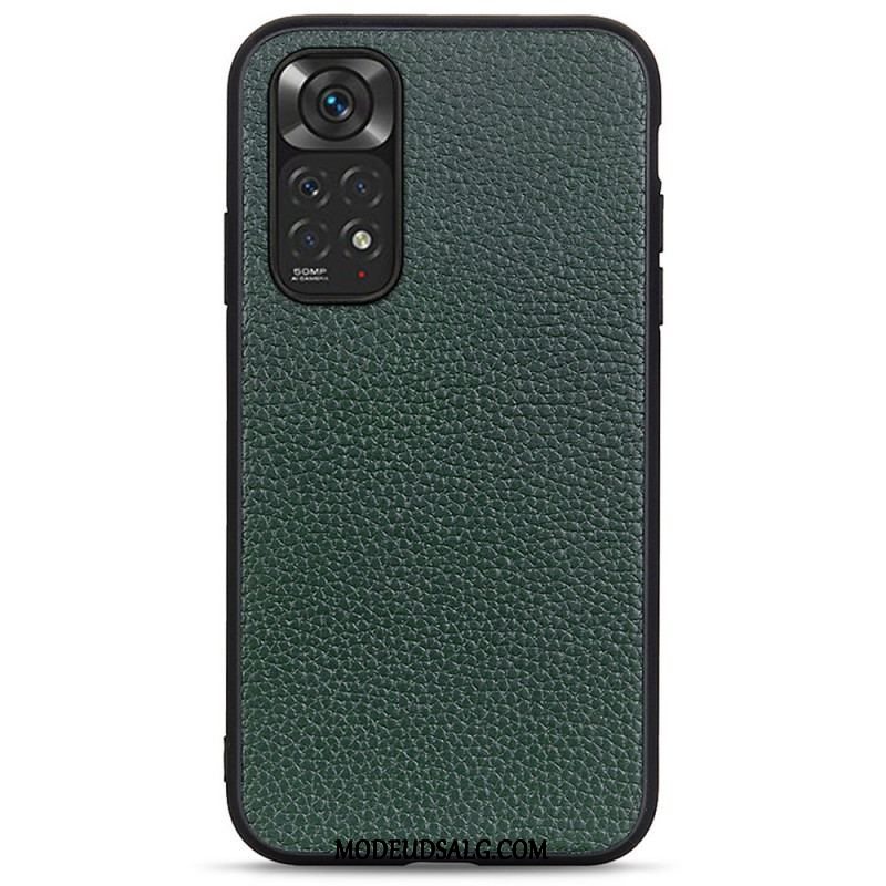 Cover Xiaomi Redmi Note 11 / 11S Ægte Litchi Læder