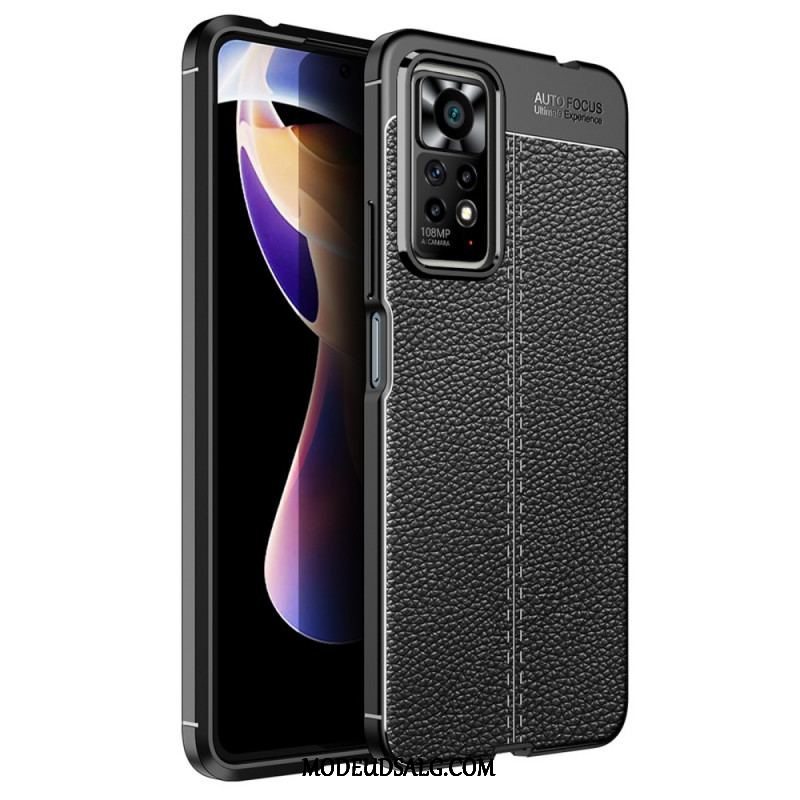 Cover Xiaomi Redmi Note 11 Pro / 11 Pro 5G Dobbelt Linje Litchi Læder Effekt