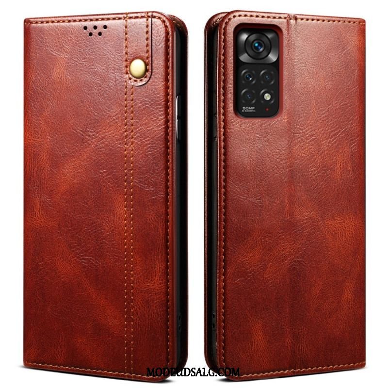 Cover Xiaomi Redmi Note 11 Pro / 11 Pro 5G Flip Cover Voksbehandlet Kunstlæder