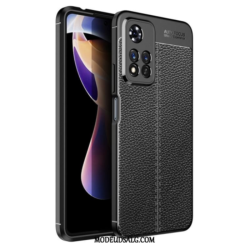 Cover Xiaomi Redmi Note 11 Pro Plus 5G Dobbelt Linje Litchi Læder Effekt