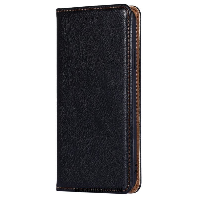 Cover Xiaomi Redmi Note 12 5G Flip Cover Imiteret Lædersøm