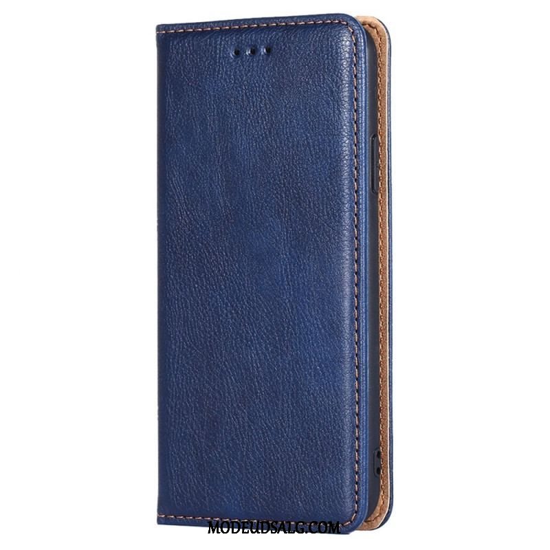 Cover Xiaomi Redmi Note 12 5G Flip Cover Imiteret Lædersøm