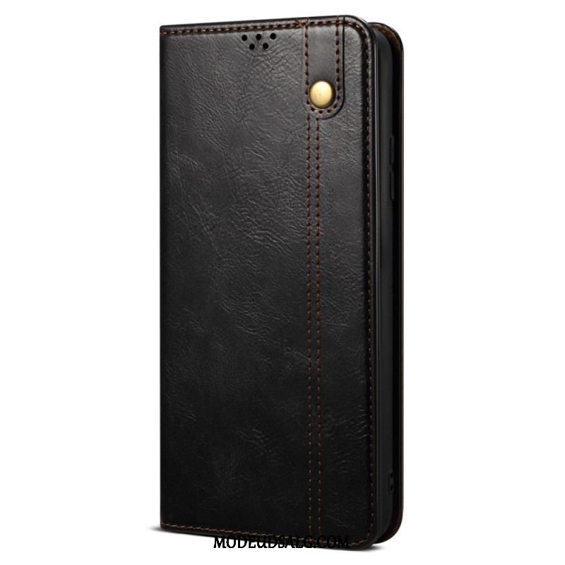 Cover Xiaomi Redmi Note 12 5G Flip Cover Voksbehandlet Kunstlæder