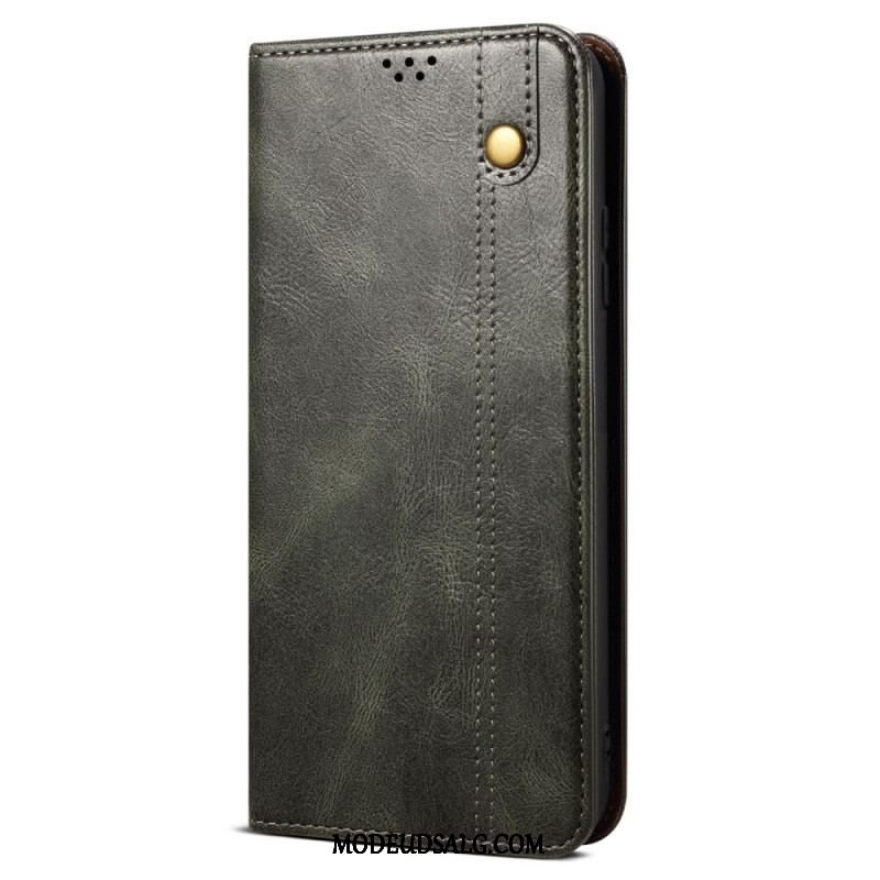 Cover Xiaomi Redmi Note 12 5G Flip Cover Voksbehandlet Kunstlæder