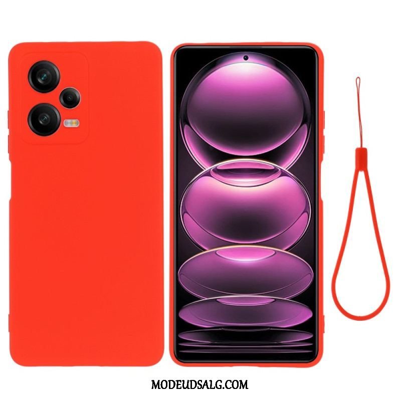 Cover Xiaomi Redmi Note 12 Pro Flydende Silikone Med Snor