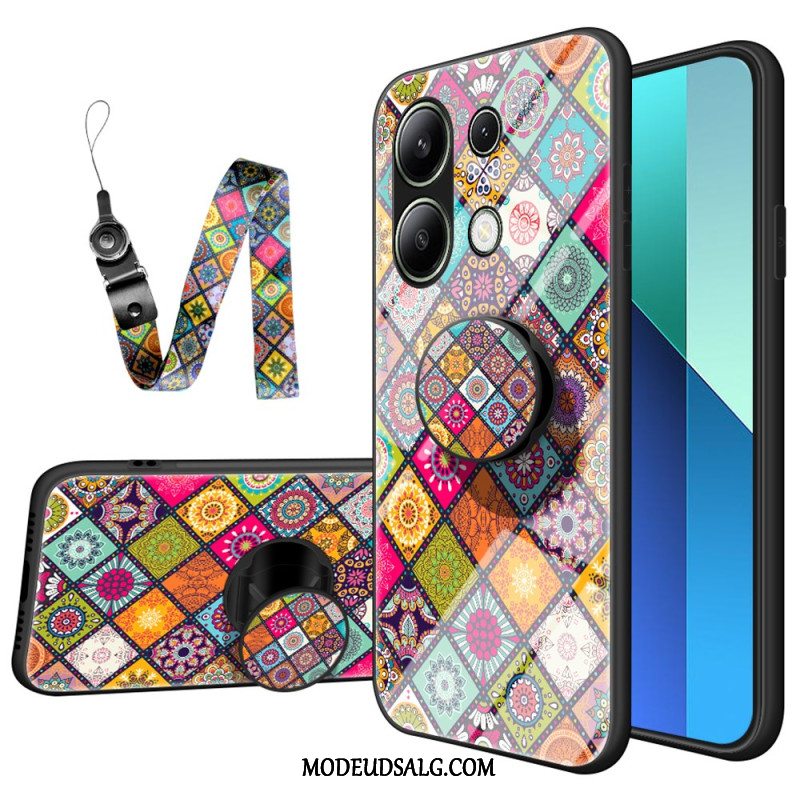 Cover Xiaomi Redmi Note 13 4g Telefon Etui Patchwork-støttering Og -strop