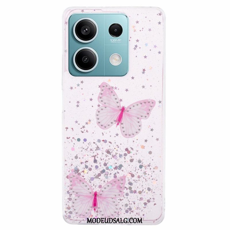 Cover Xiaomi Redmi Note 13 5g Sommerfugle Glitter