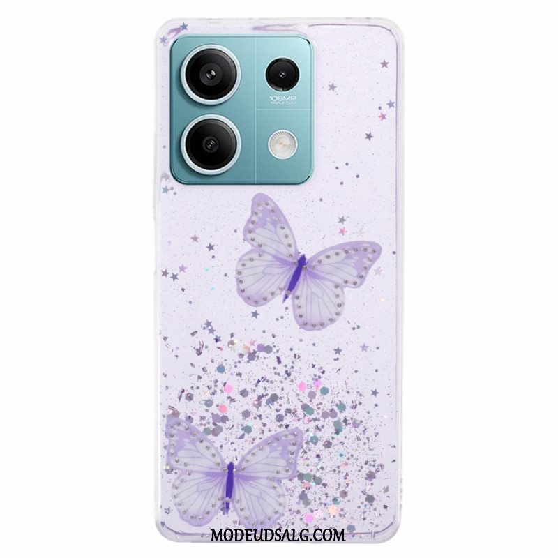 Cover Xiaomi Redmi Note 13 5g Sommerfugle Glitter