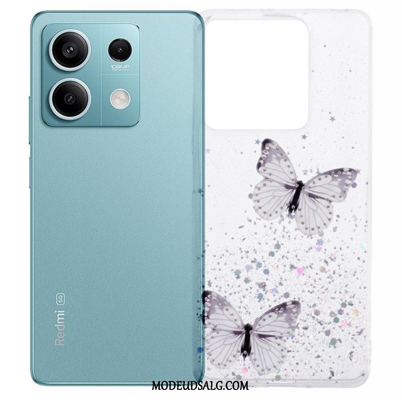 Cover Xiaomi Redmi Note 13 5g Sommerfugle Glitter