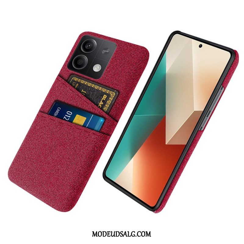 Cover Xiaomi Redmi Note 13 5g Stof Dobbelt Kortholder