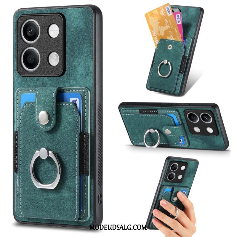 Cover Xiaomi Redmi Note 13 5g Telefon Etui Kortholder Og Roterende Ring