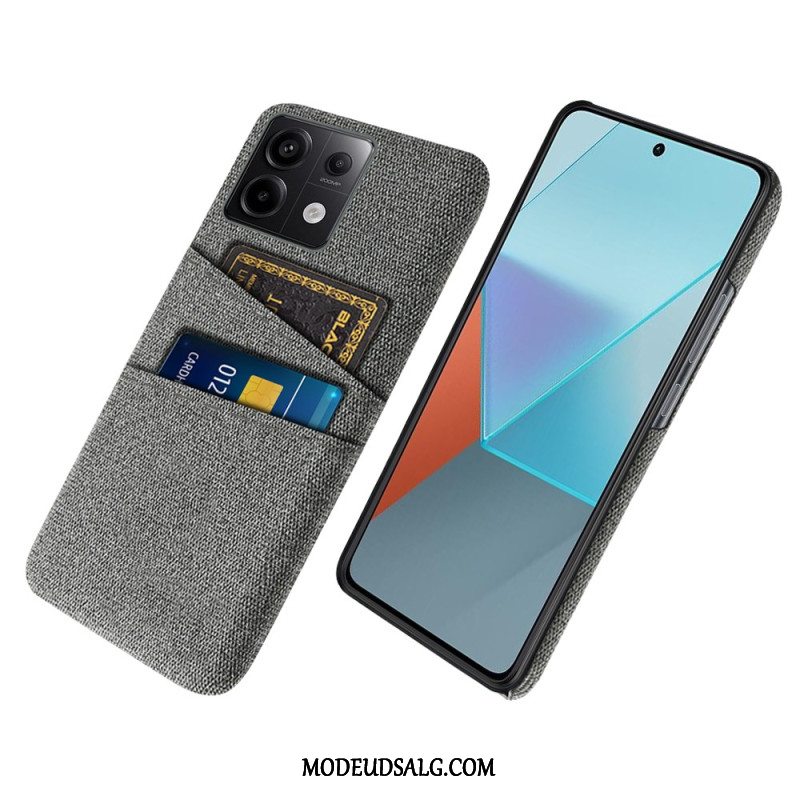 Cover Xiaomi Redmi Note 13 Pro 5g Telefon Etui Stof Dobbelt Kortholder