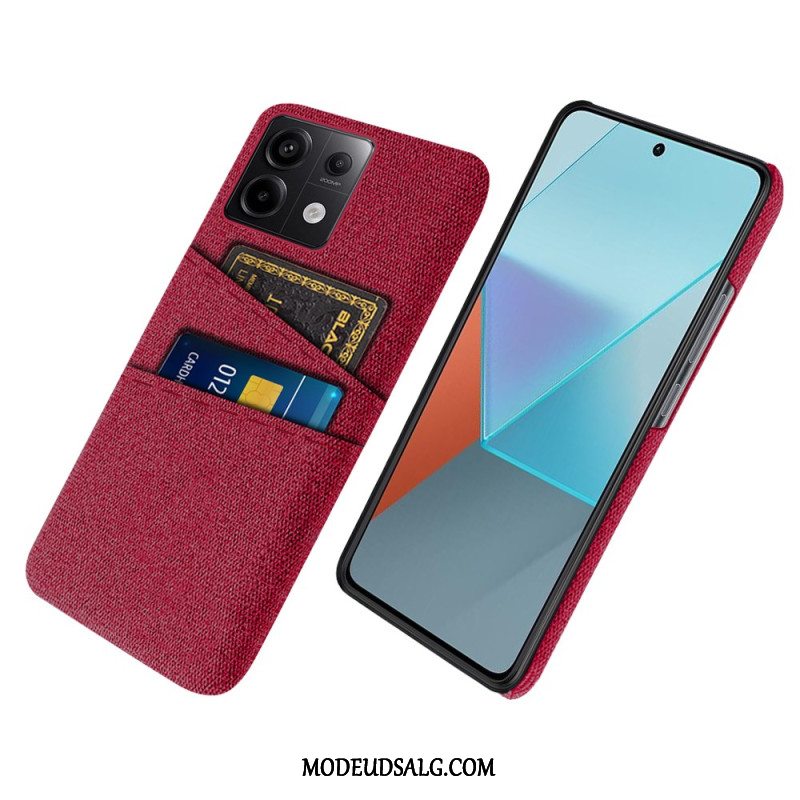 Cover Xiaomi Redmi Note 13 Pro 5g Telefon Etui Stof Dobbelt Kortholder