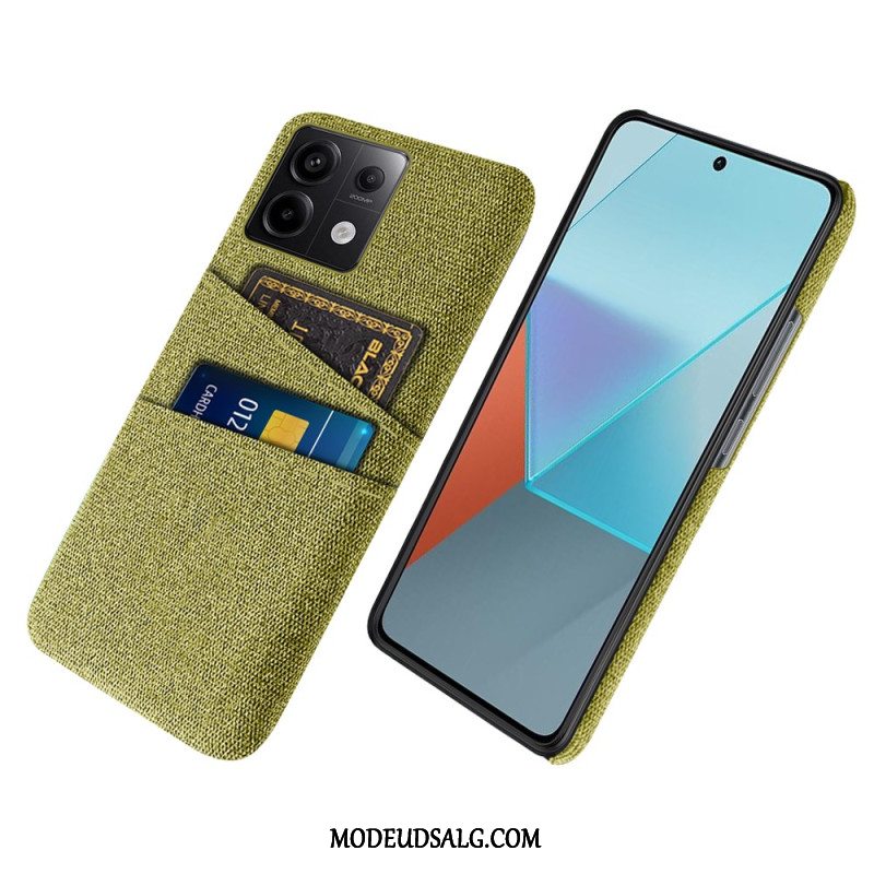 Cover Xiaomi Redmi Note 13 Pro 5g Telefon Etui Stof Dobbelt Kortholder