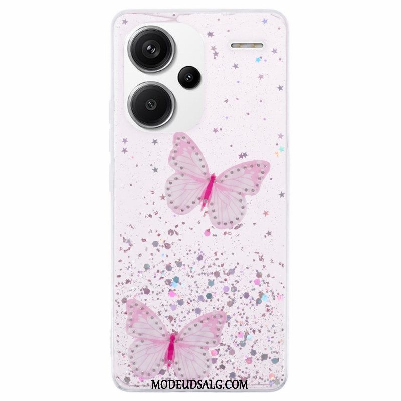 Cover Xiaomi Redmi Note 13 Pro Plus 5g Glitter Sommerfugle