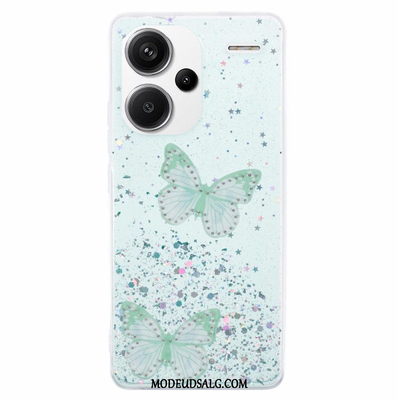 Cover Xiaomi Redmi Note 13 Pro Plus 5g Glitter Sommerfugle