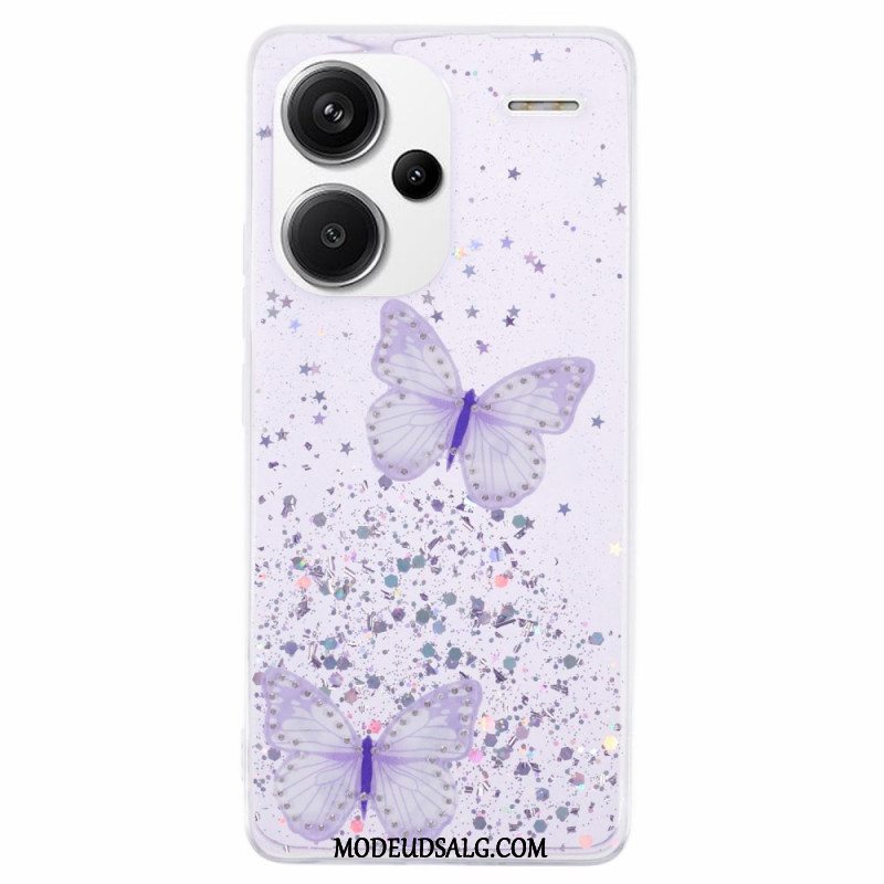 Cover Xiaomi Redmi Note 13 Pro Plus 5g Glitter Sommerfugle