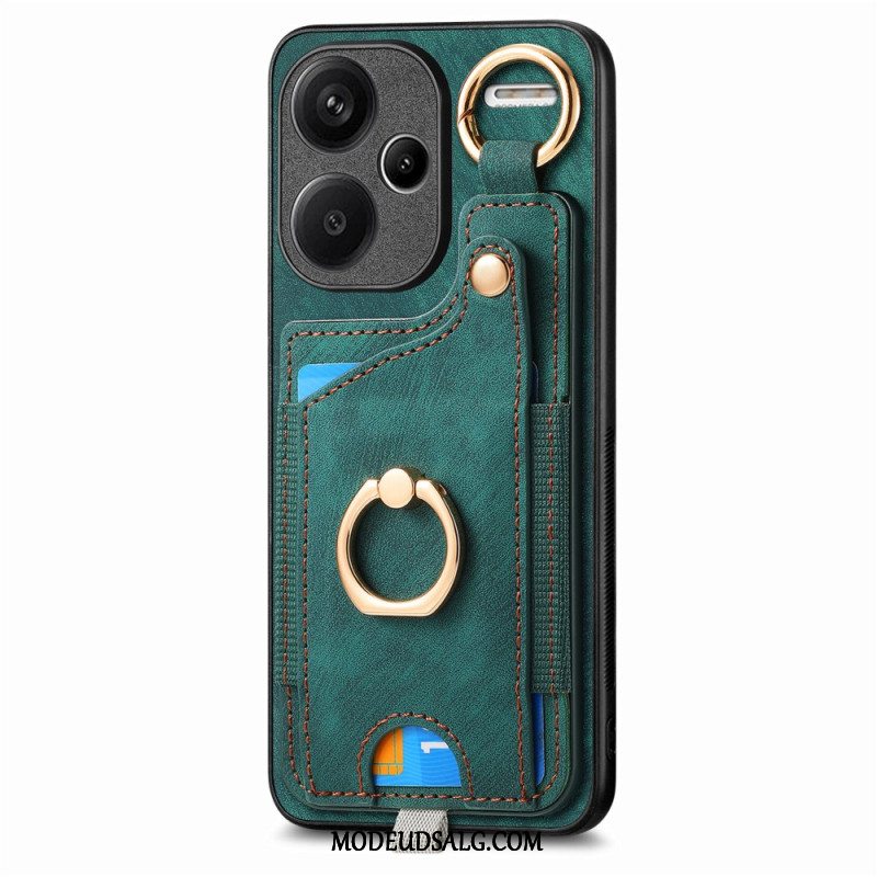 Cover Xiaomi Redmi Note 13 Pro Plus 5g Telefon Etui Kortholder Og Roterende Ring