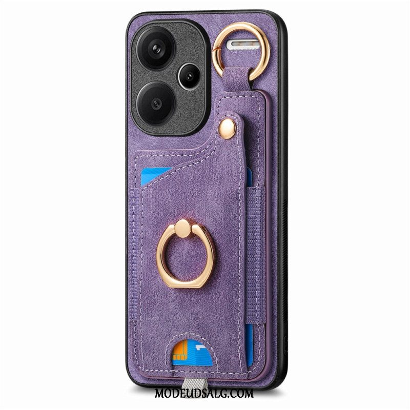 Cover Xiaomi Redmi Note 13 Pro Plus 5g Telefon Etui Kortholder Og Roterende Ring