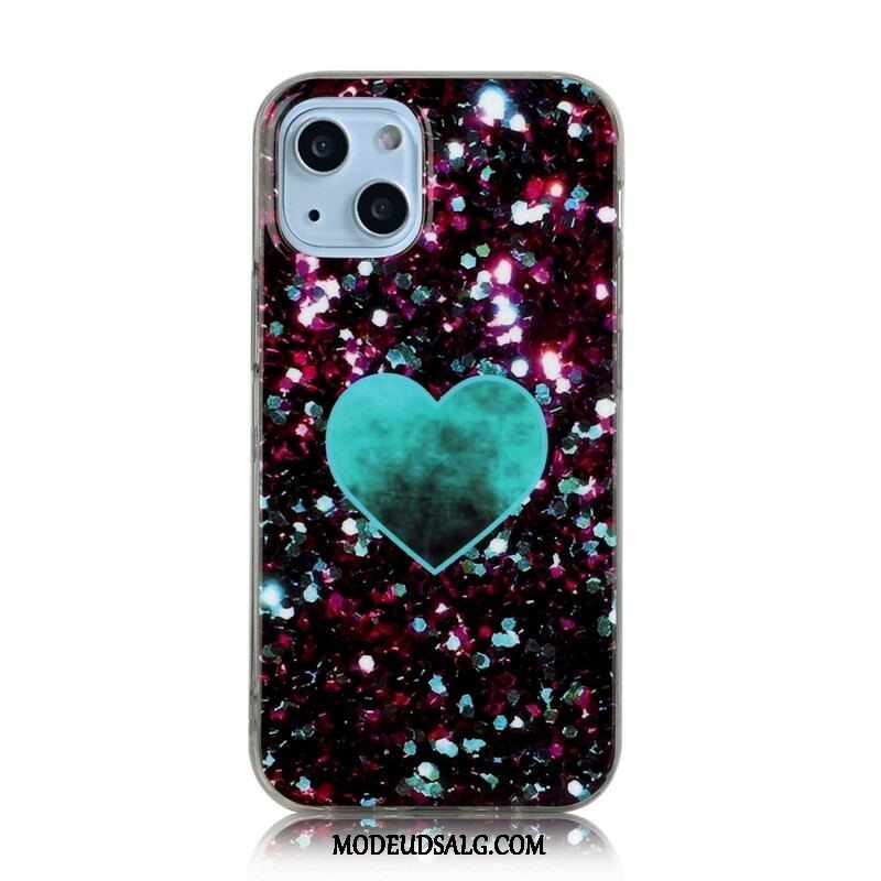 Cover iPhone 13 Mini Glitter Marmor