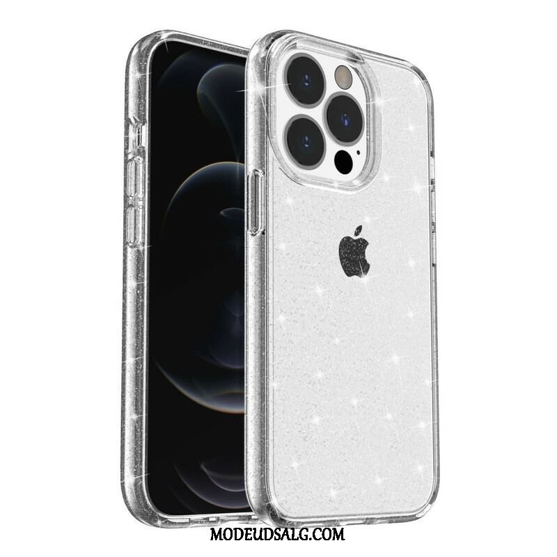 Cover iPhone 13 Pro Gennemsigtige Pailletter