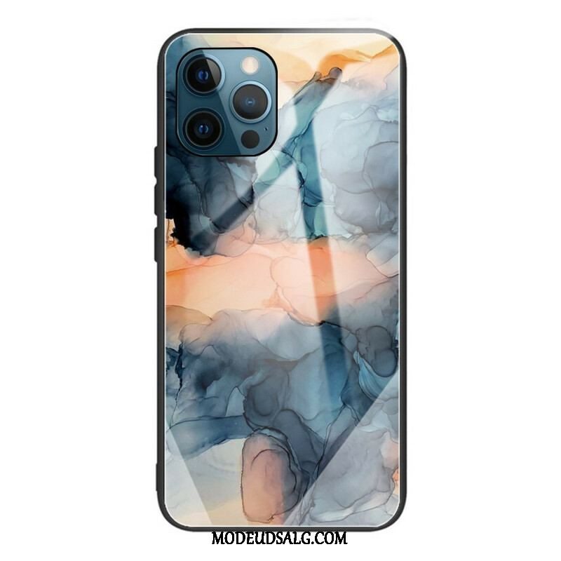 Cover iPhone 13 Pro Marmor Hærdet Glas