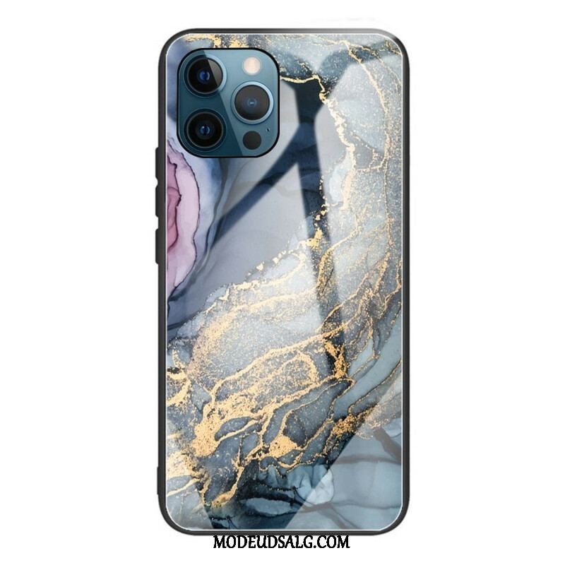 Cover iPhone 13 Pro Marmor Hærdet Glas