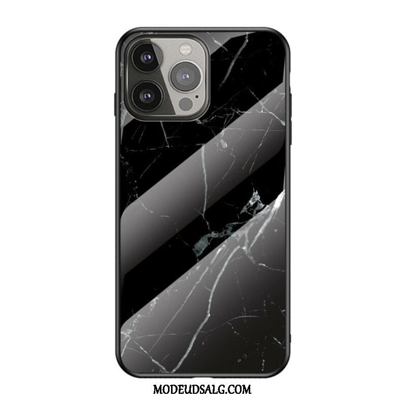 Cover iPhone 13 Pro Marmorfarver Hærdet Glas